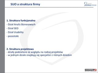 Search & User Optymalization (SUO) na przykładzie serwisu Motofakty.pl; 