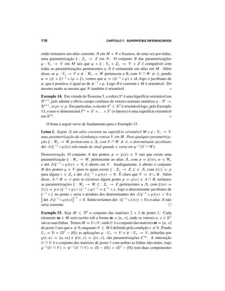(0) dos caminhos diferen-
ciáveis λ : (−ε, ε) → M, tais que λ(0) = p.
2) TpM = ϕ 