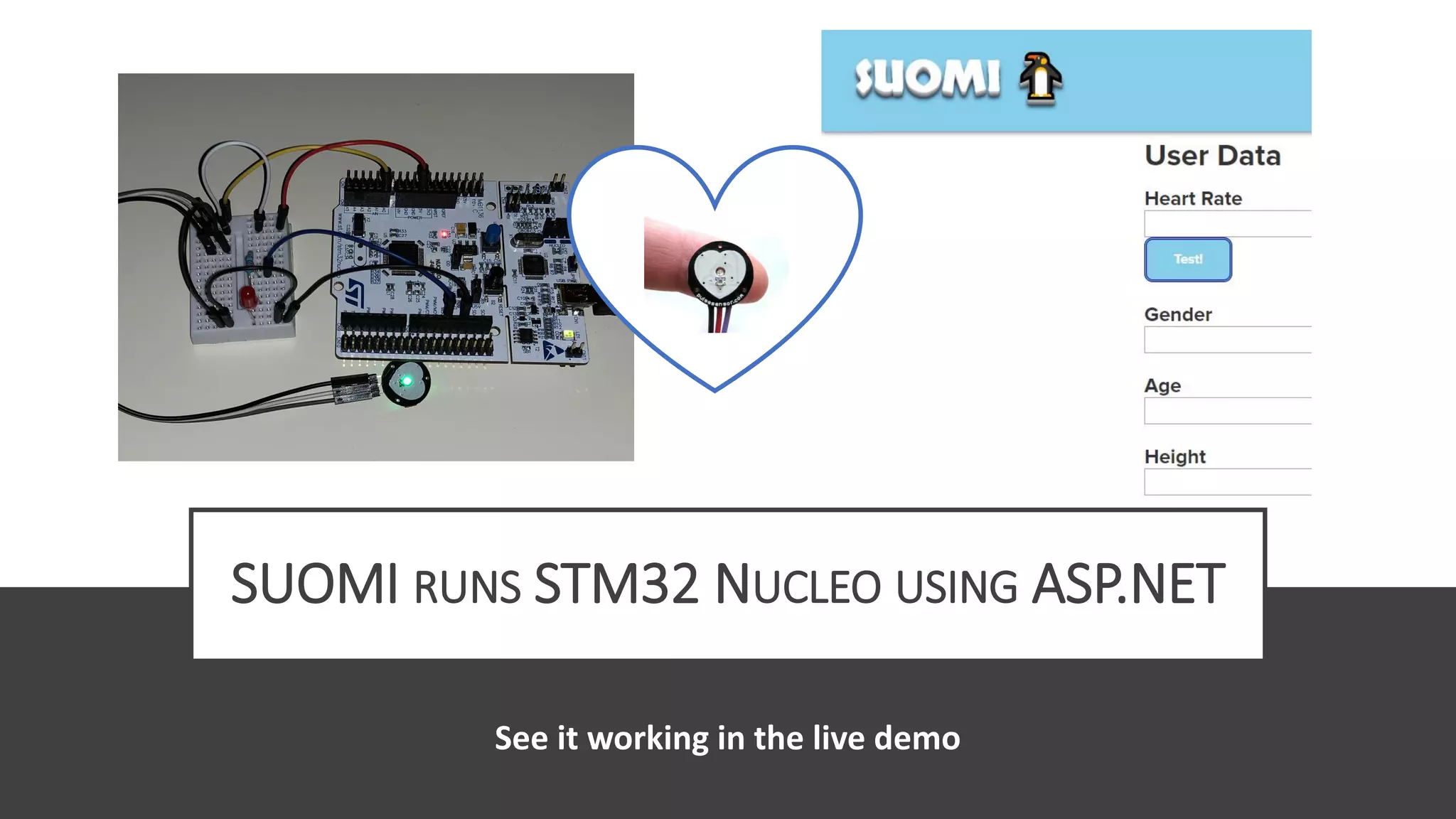 SUOMI RUNS STM32 NUCLEO USING ASP.NET
See it working in the live demo
 
