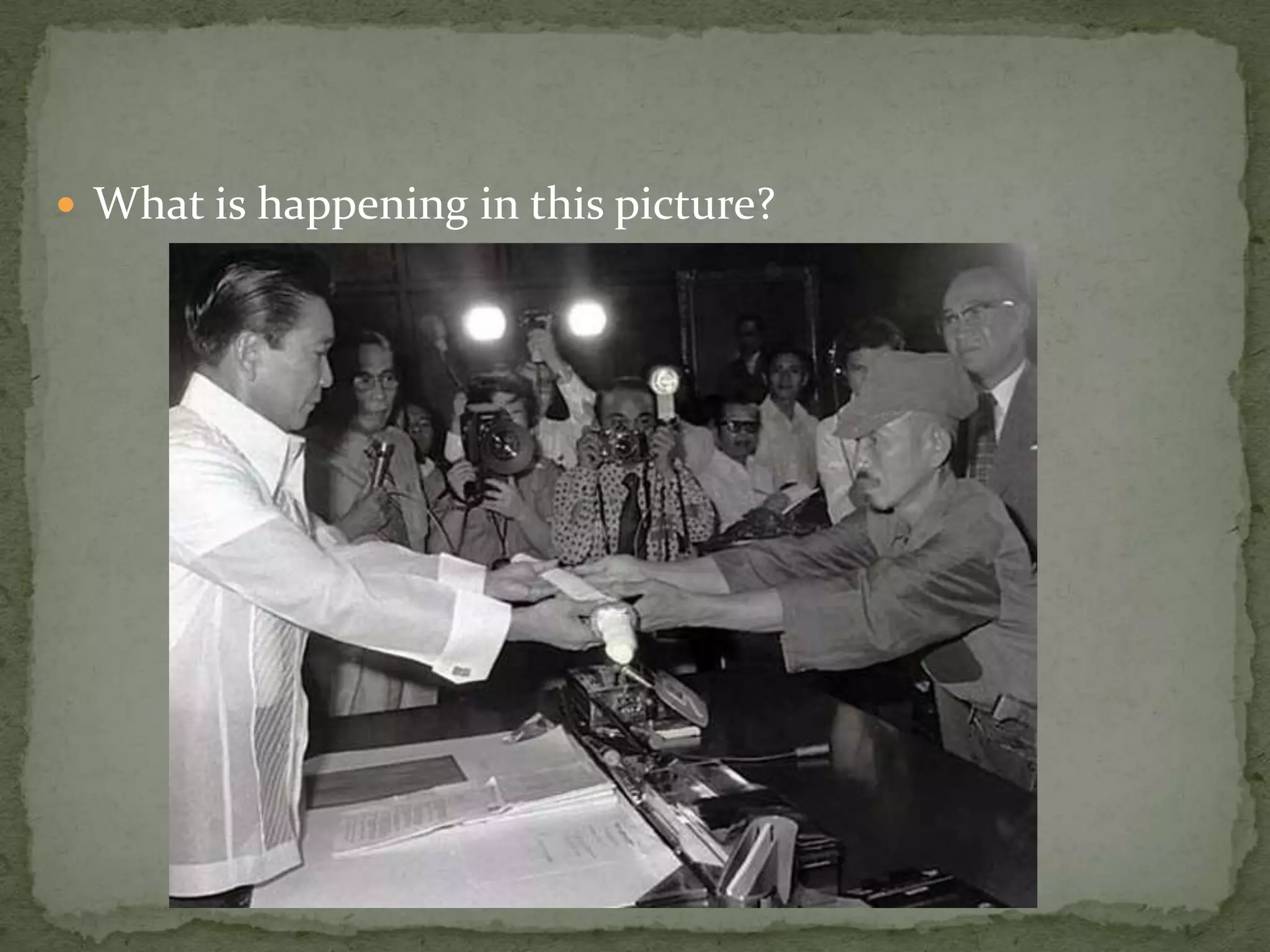  What is happening in this picture?
 