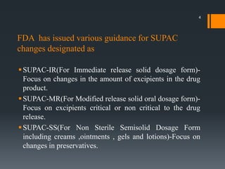 Fda Supac Guidelines.pdf Supac | PPTX