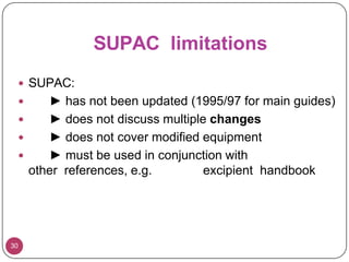 Supac Guidelines.pdf Scale up post approval changes | PPTX