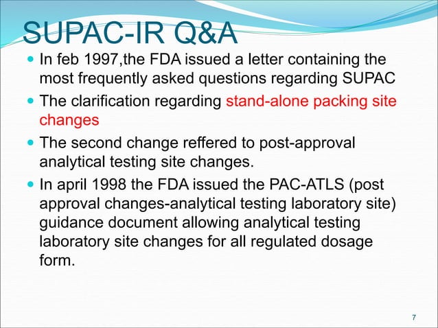 SUPAC-IR.ppt | Pharmaceutical Industry | Industries