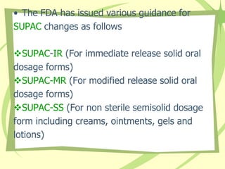 Fda Supac Guidelines.pdf SUPAC PART-1 | PDF