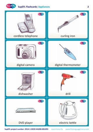 SupEFL flashcards appliances (in english) | PDF