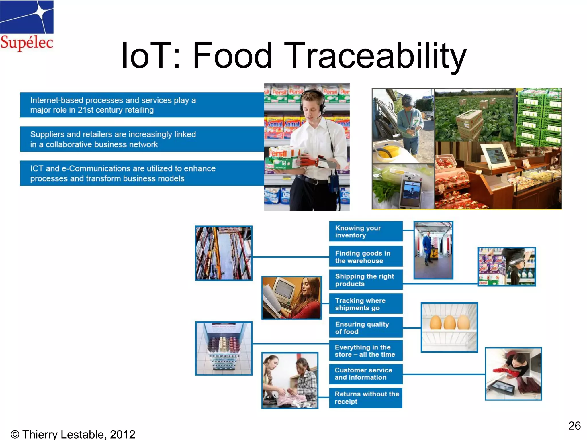 © Thierry Lestable, 2012
26
IoT: Food Traceability
 