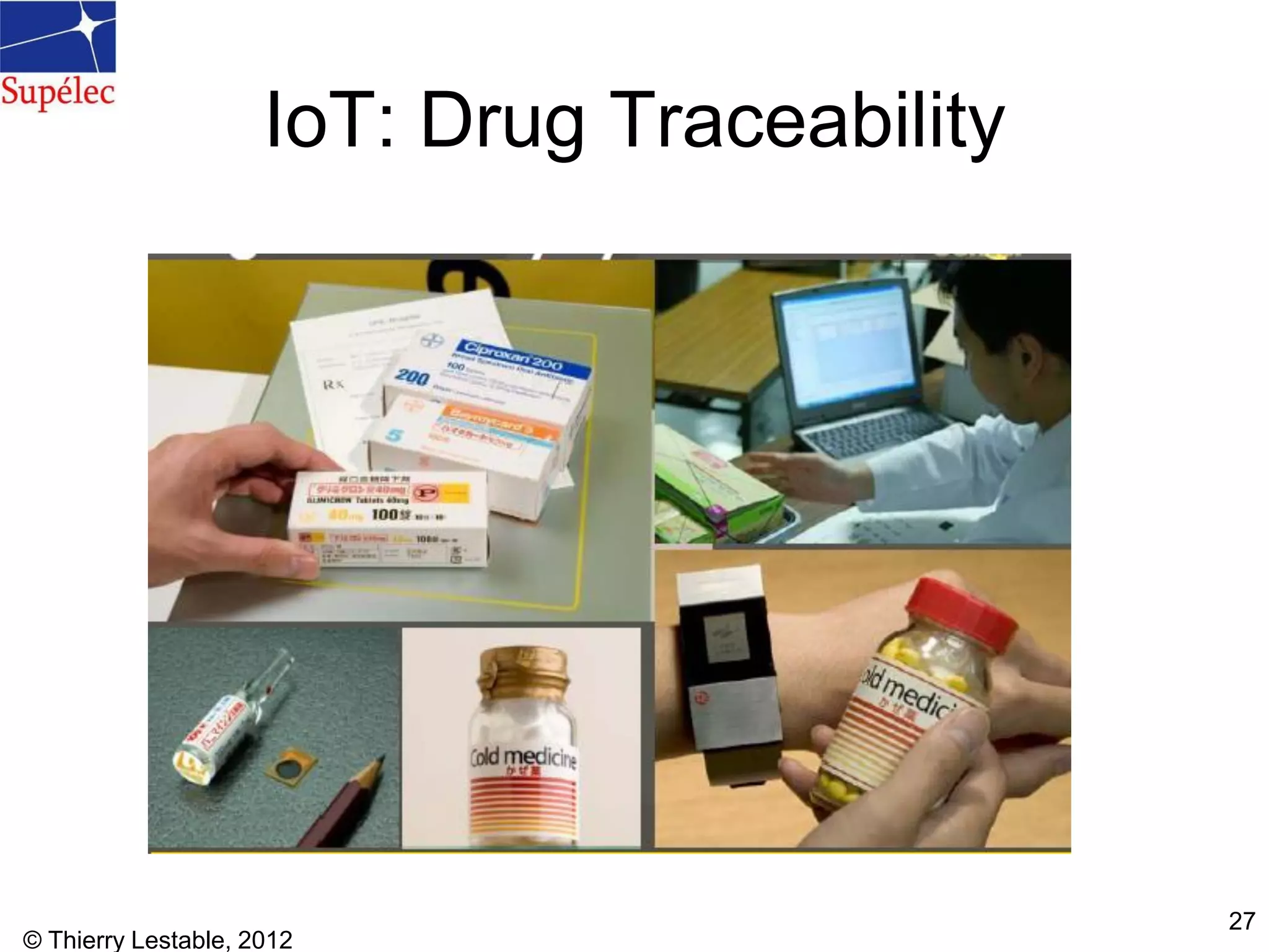 © Thierry Lestable, 2012
27
IoT: Drug Traceability
 