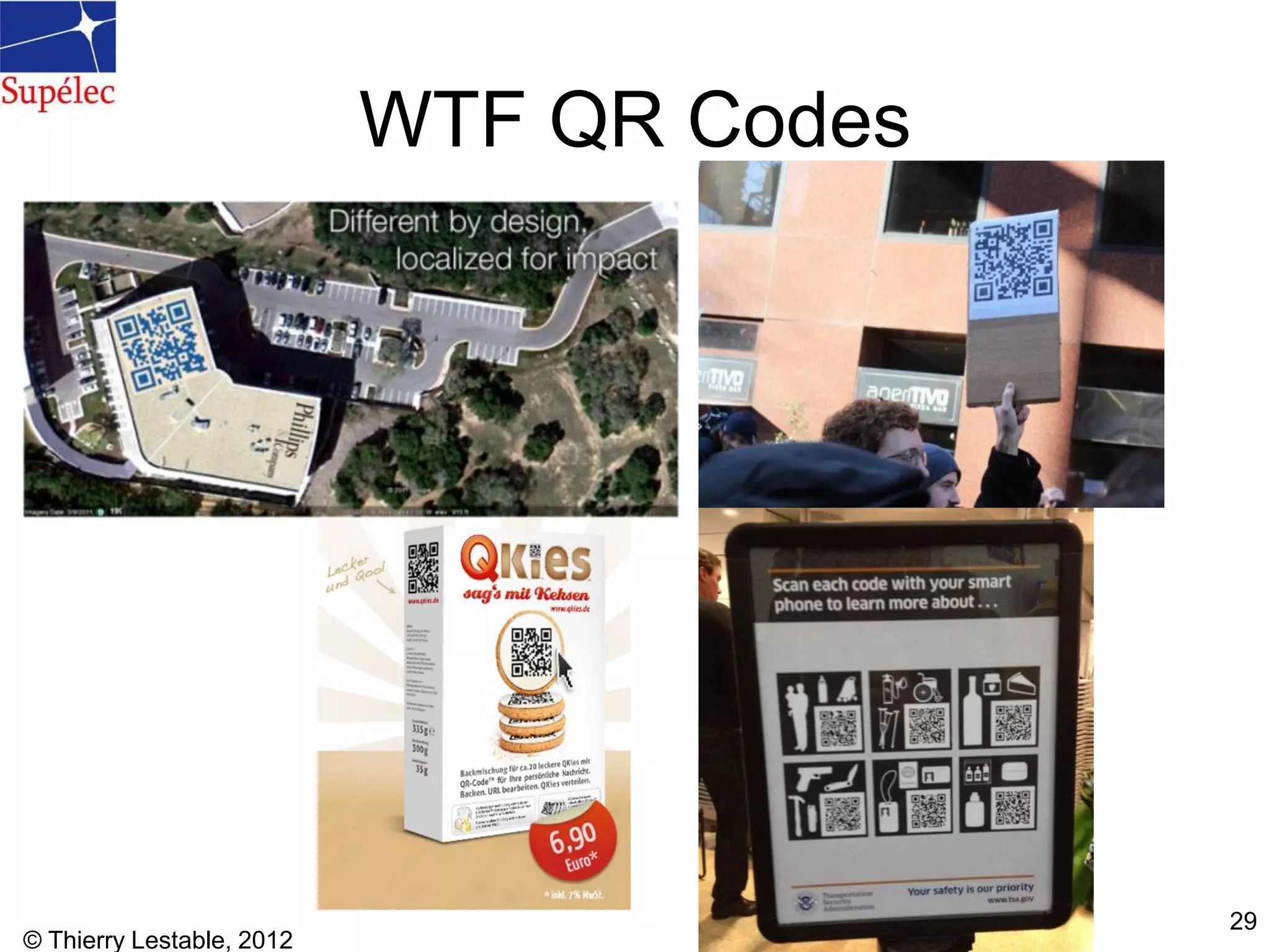© Thierry Lestable, 2012
29
WTF QR Codes
 