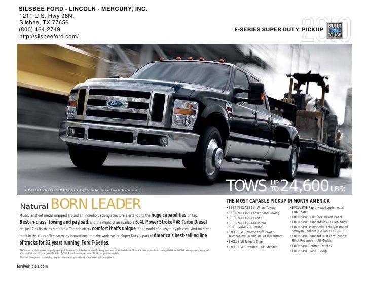 2010 Ford FSeries Super Duty SILSBEE FORD LINCOLN MERCURY, INC near