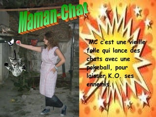 MC c’est une vieille folle qui lance des chats avec une pokeball, pour laisser K.O. ses ennemis. Maman-Chat 