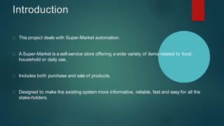 Supermarket management system | PPTX