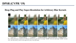DPSR (CVPR ‘19)
Deep Plug and Play Super-Resolution for Arbitrary Blur Kernels
 