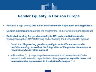EU support to gender equality in Research and Innovation | PDF
