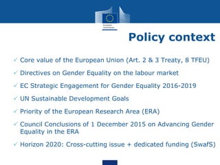 EU support to gender equality in Research and Innovation | PDF