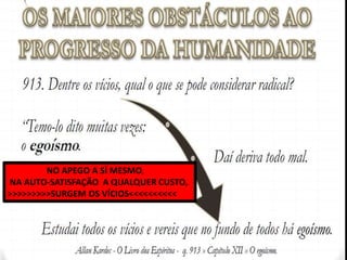 NO APEGO A SÍ MESMO,
NA AUTO-SATISFAÇÃO A QUALQUER CUSTO,
>>>>>>>>>SURGEM OS VÍCIOS<<<<<<<<<<
 