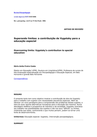 vygotsky ea educação especial