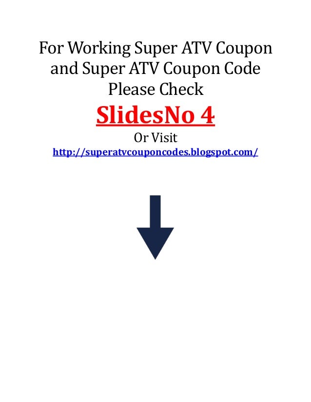 Super atv coupon codes
