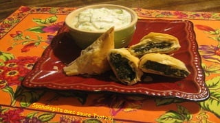 Spanak
      opita a
                vec sa
                       uce Tz
                              atziki
 