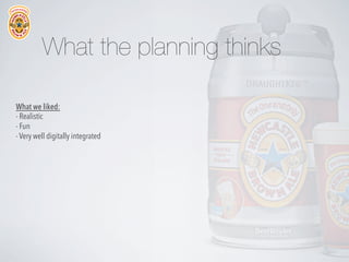 What the planning thinks
What we liked:
- Realistic
- Fun
- Very well digitally integrated

 