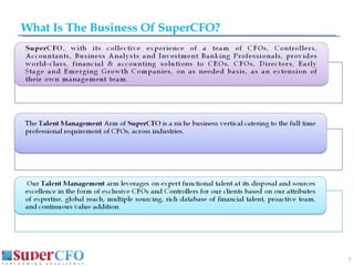 What Is The Business Of SuperCFO? 