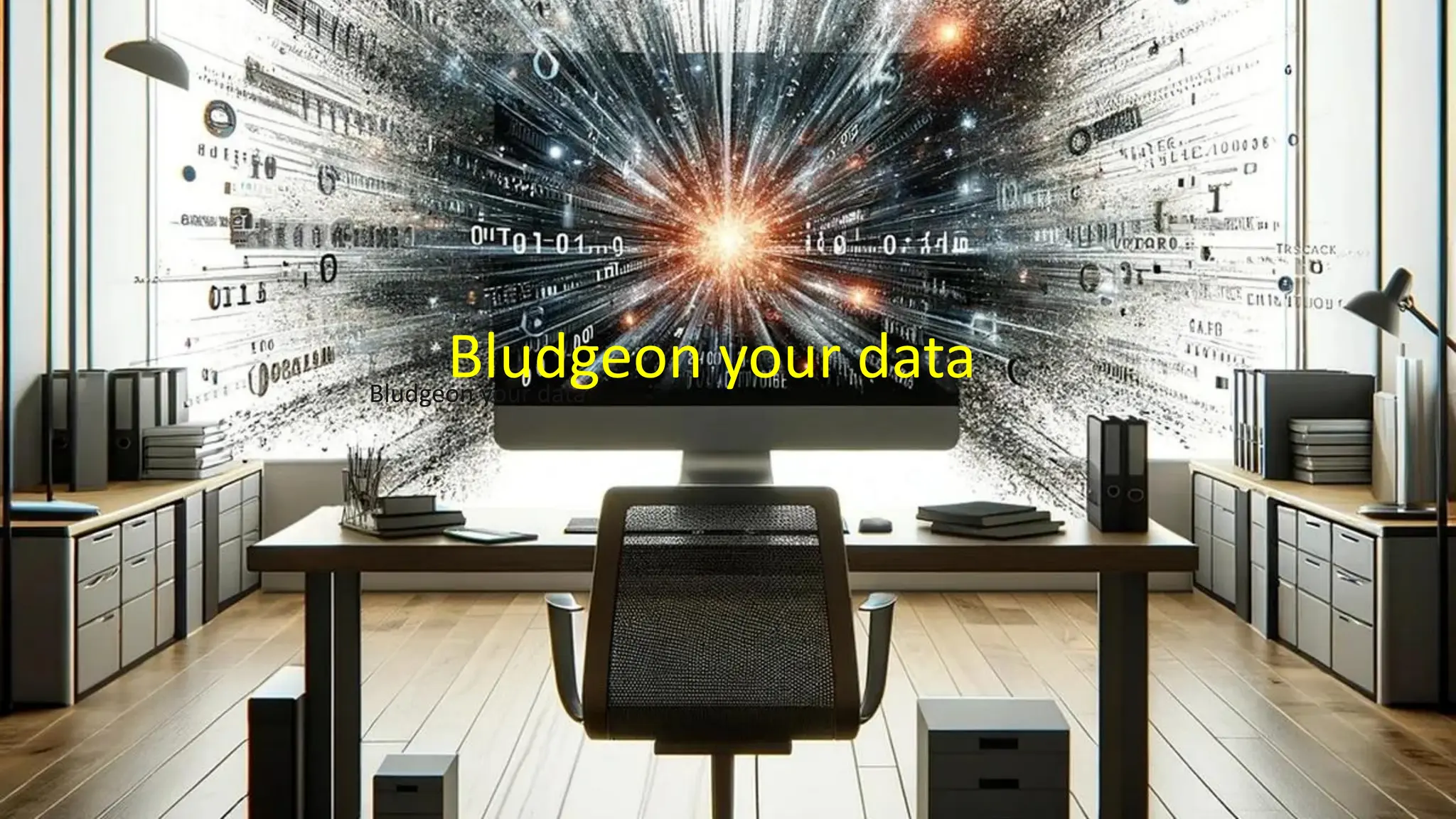 Bludgeon your data
Bludgeon your data
 