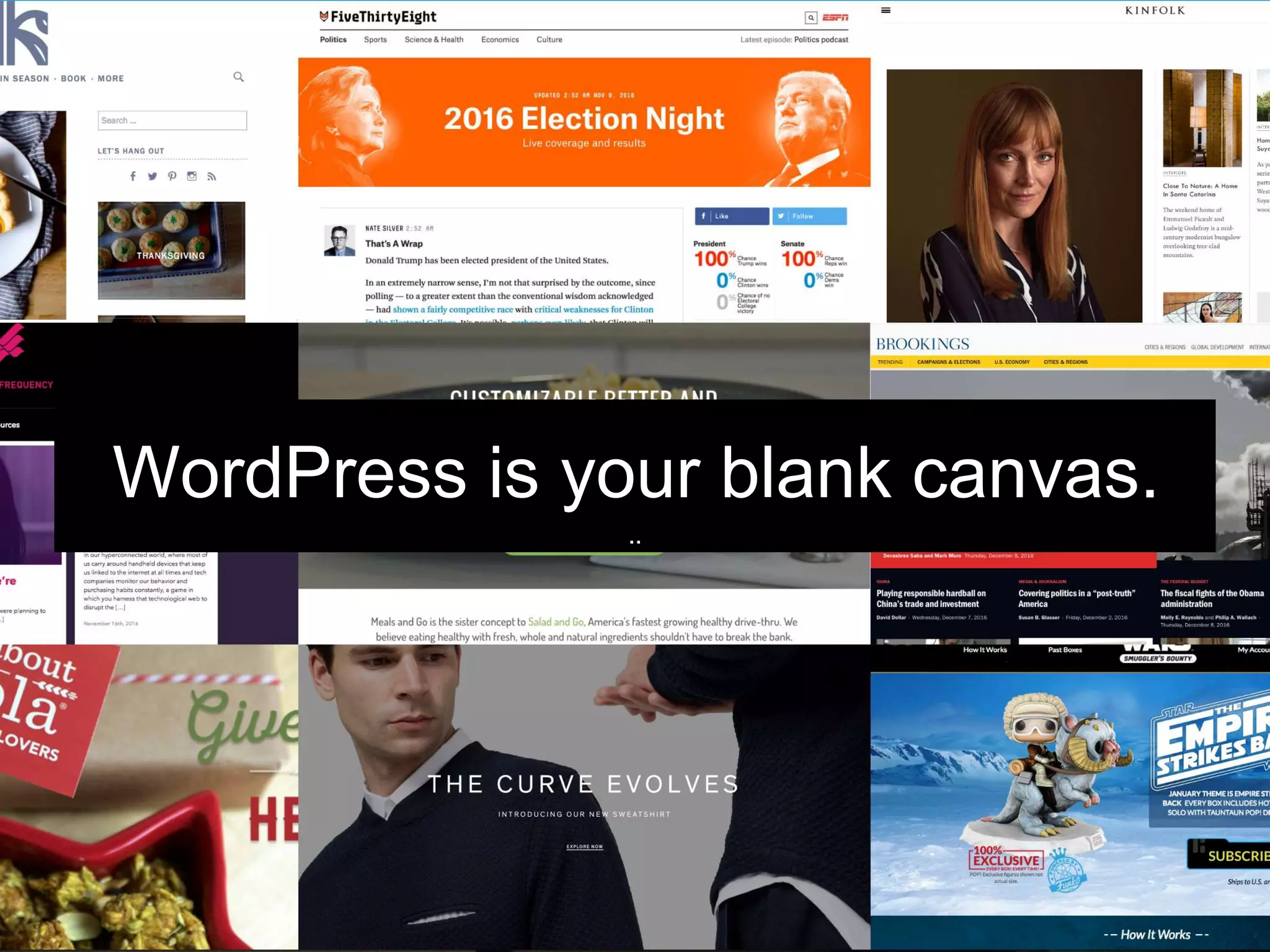 WordPress is your blank canvas.
..
 