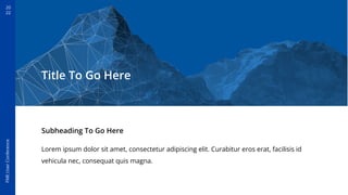 20
22
FME
User
Conference
Title To Go Here
Subheading To Go Here
Lorem ipsum dolor sit amet, consectetur adipiscing elit. Curabitur eros erat, facilisis id
vehicula nec, consequat quis magna.
 