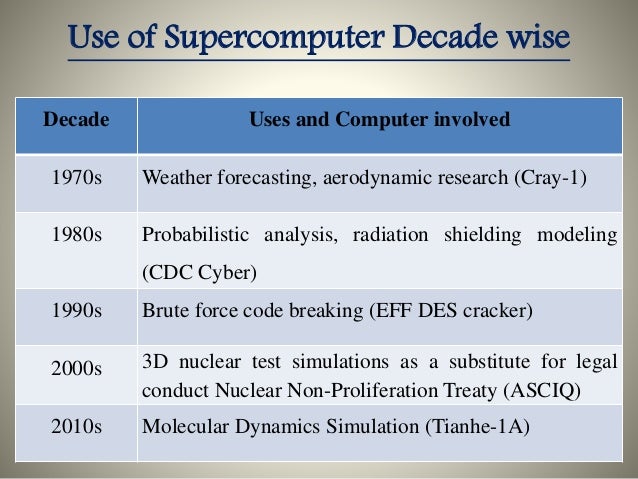 Supercomputer ppt picture