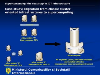 Case study: Migration from classic cluster oriented infrastructures to supercomputing  