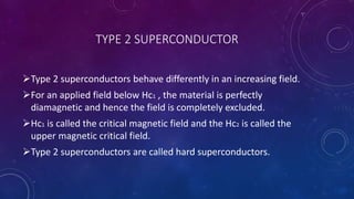 Superconductivity of materials | PPTX