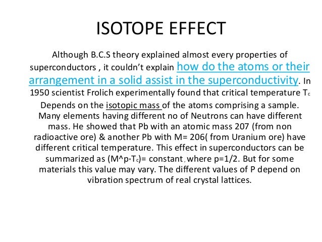 Superconductors