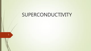 SUPERCONDUCTIVITY
1
 