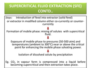 Supercritical fluid extraction | PPT