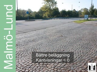 Malmö-Lund


             Bättre beläggning
             Kantvisningar = 0
 