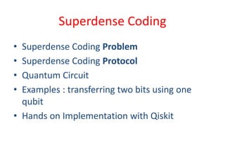 Super Dense Coding for quantum communication | PDF