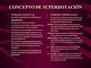 CONCEPTO DE SUPERDOTACIÓN ,[object Object],[object Object],[object Object],[object Object],[object Object],[object Object],[object Object],[object Object],[object Object],[object Object],[object Object],[object Object],[object Object],[object Object]