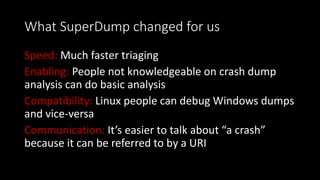Large Scale Crash Dump Analysis with SuperDump | PPTX