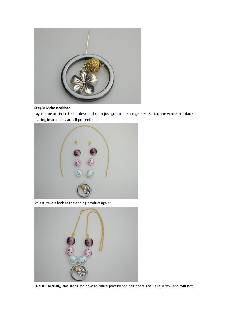 Super easy necklace making instructions about how to make jewelry for