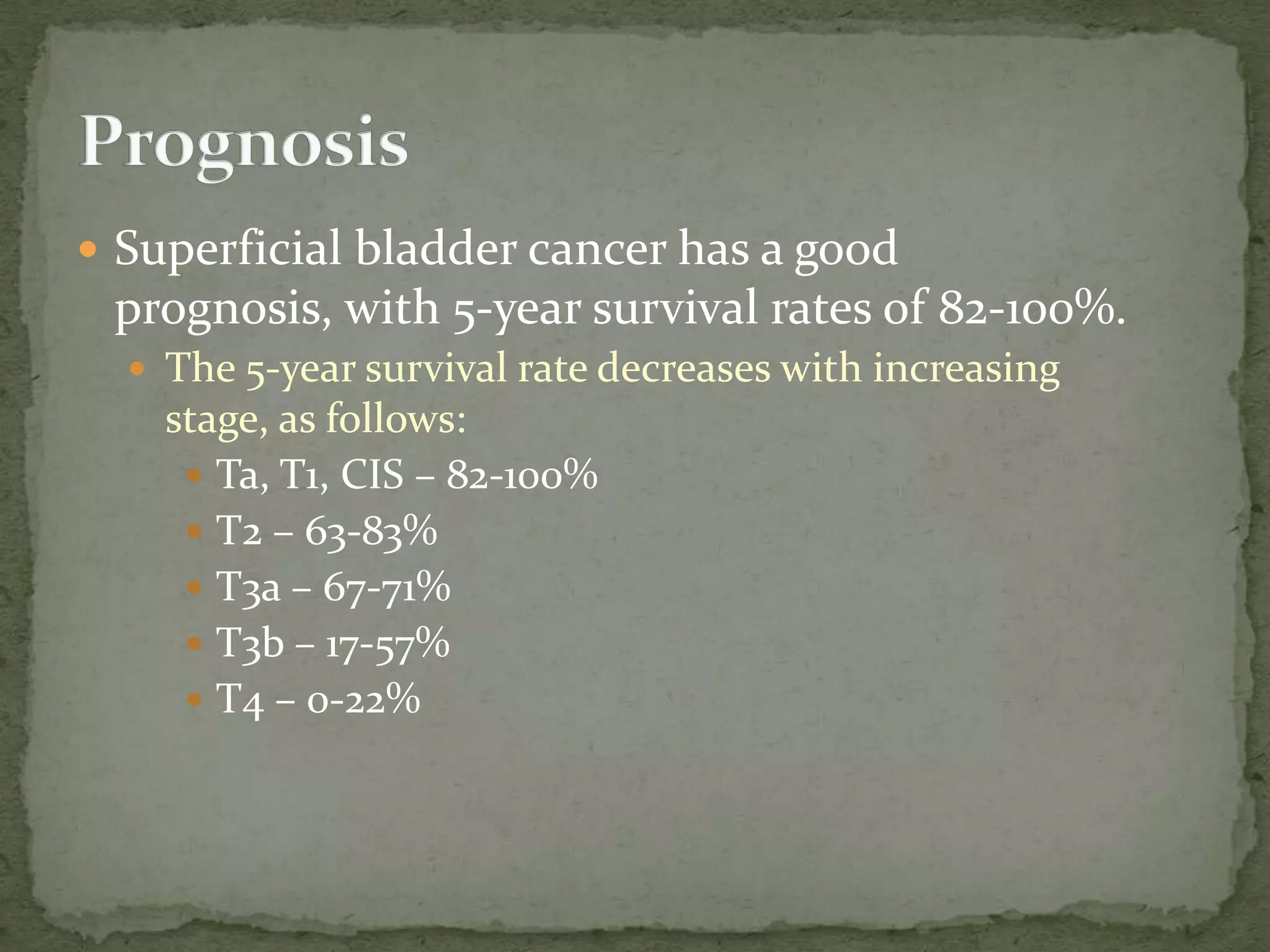 Superficial bladder cancer | PPTX