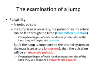 Comprehensive Guide to History and Physical Examination of a Lump | PDF