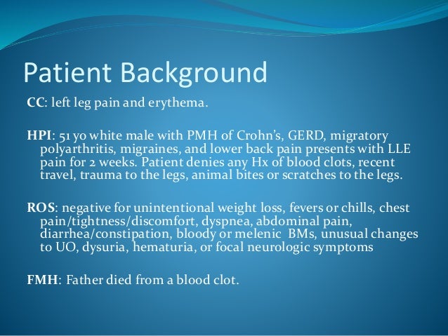 Superficial vein thrombosis