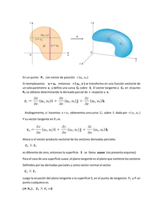 Superficies regulares planos tangentes y normales | PDF