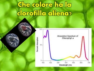 Che colore ha la
clorofilla aliena?
 