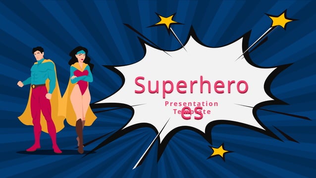 Superheroes Theme Animated Template 16x9 Pptx Free Download