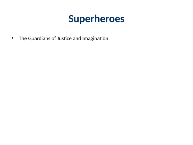 Superheroes Presentation Pptx On Gknhhjb Pptx