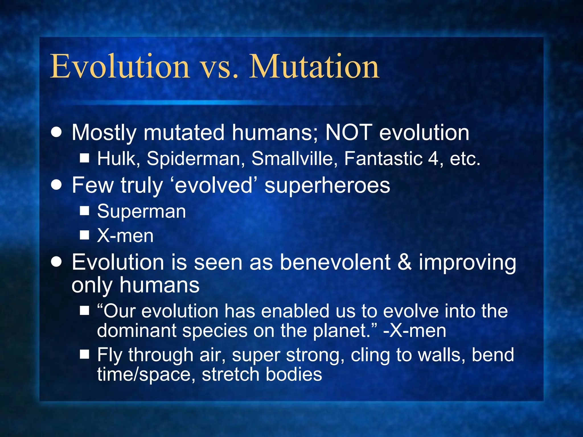 Superhero Evolution Ppt