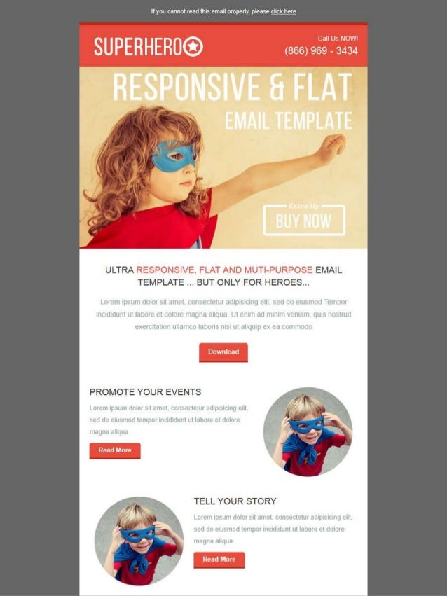 SuperHeroo Email Template - Email Marketing Templates ...