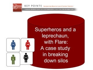 Superheros and a  leprechaun,  with Flare: A case study  in breaking  down silos 