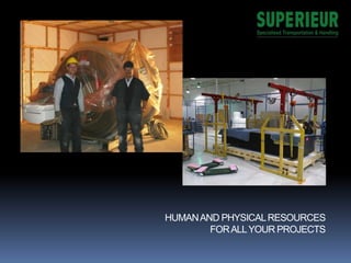 HUMANAND PHYSICALRESOURCES
FORALLYOUR PROJECTS
 