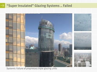 “Super Insulated” Glazing Systems .. Failed 
Systemic Failure of proprietary triple glazing units 
 